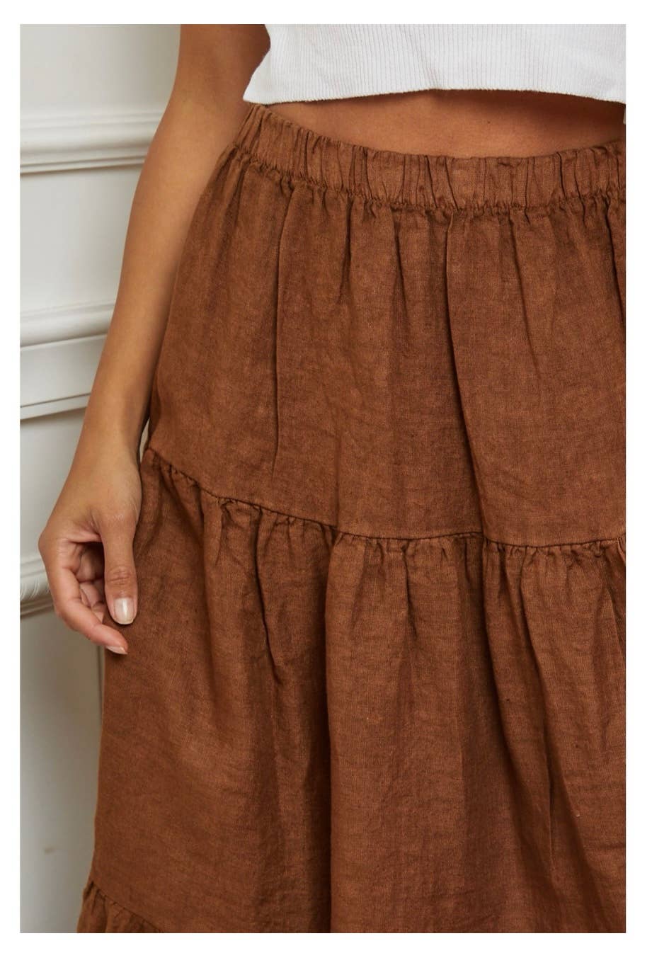 LÉA & LUC - Wholesale Skirt - Women's - 100% Linen Skirt REF. 834816