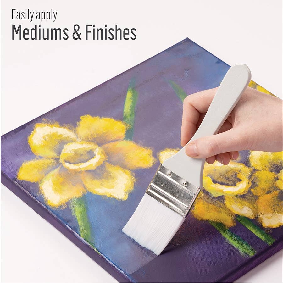 Plaid Crafts - Wholesale Paint/Wax Brush - FolkArt White Nylon Chip Brush Set 3 Piece8