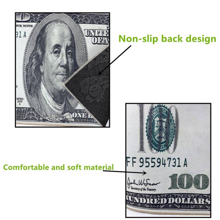 Tsyware - Wholesale Area Rug - $100 Dollar Bill Area Rug Carpet Floor Mat 23.5" X 15.9"1