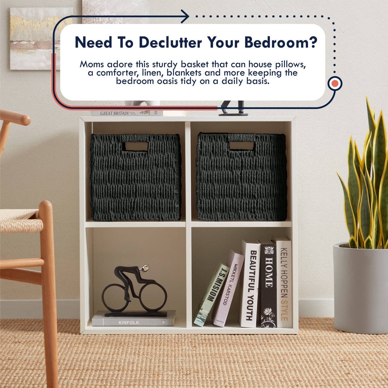 Ornavo Home - Wholesale Storage Bin - Foldable Paper Wicker Storage Shelf Basket Bin with Handles3