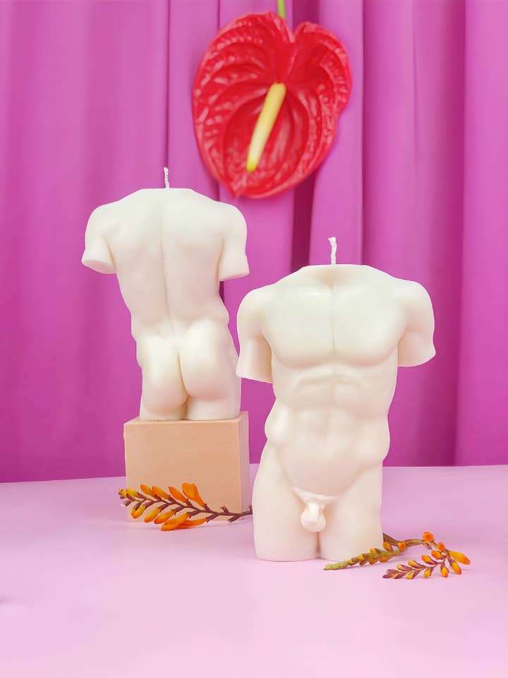 Olympus Männer-Skulpturkerze, 400 g, 15 cm hoch für den Großhandel von Galleria Lucia