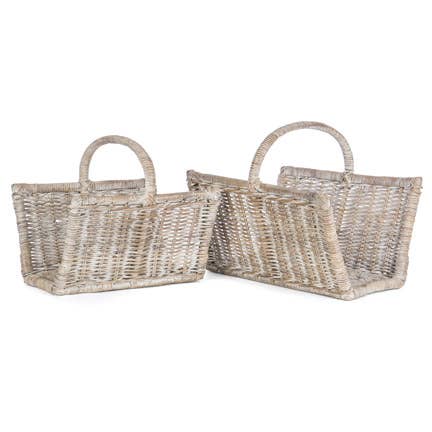 S/2 RECT RATTAN STORAGE OH for wholesale by Willow Group