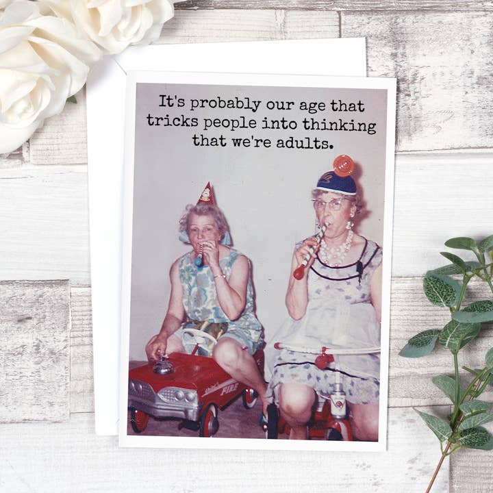 It's Probably Our Age... Birthday Card. 678 for wholesale by Raven's Rest Studio