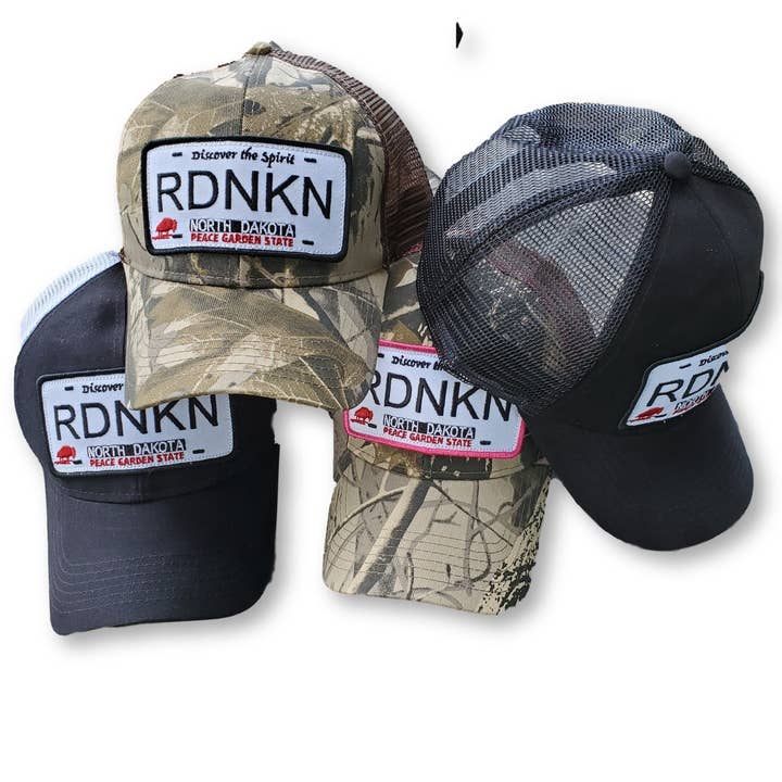 North Dakota RDNKN Mesh Snapback Trucker hat for wholesale by RDNKN Clothing and Apparel