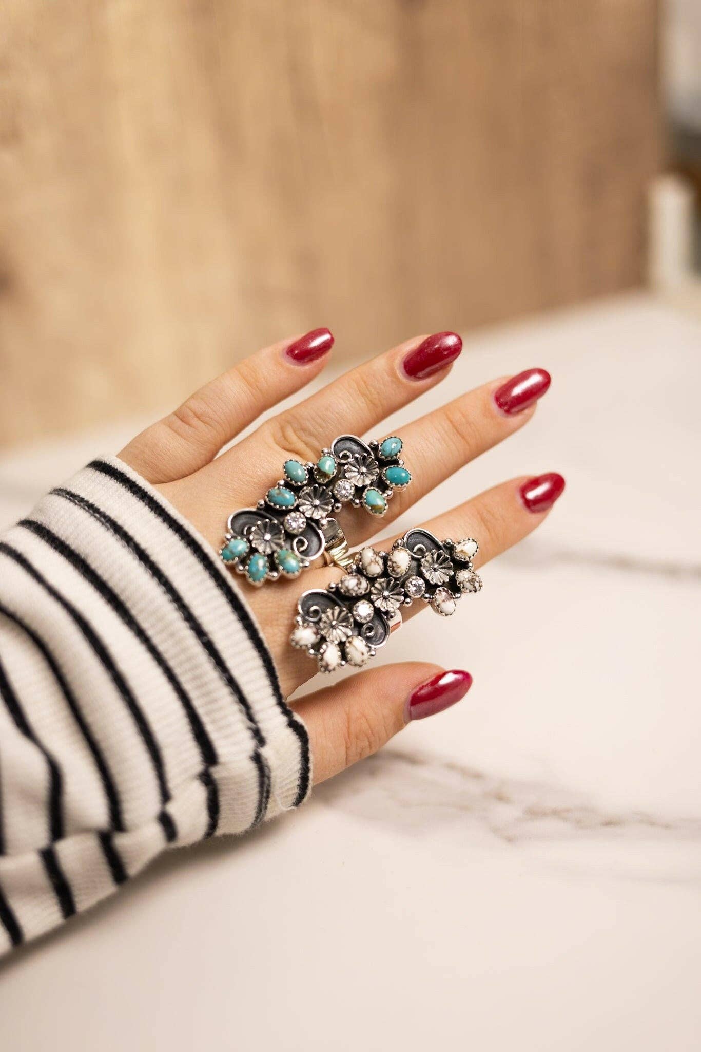 Krush Kandy - Wholesale Cocktail/Statement Ring - Kristyn's Whimsy Sterling and Stone Ring3