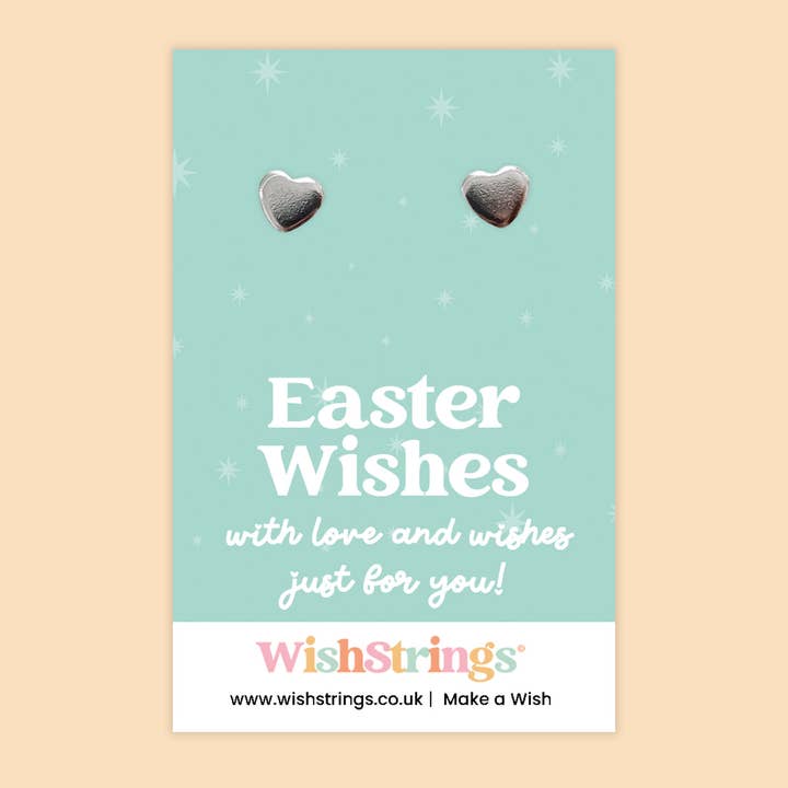 WishStrings - Vente Clous d'oreille - Vœux de Pâques - Boucles d'oreilles clous cœur | J271