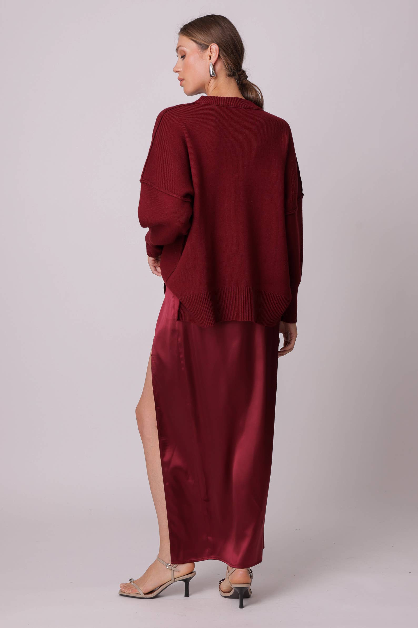 BURGUNDY ALLINA SKIRT for wholesale on Faire4