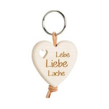 Porte-clés cœur Thankgoods Vis, aime, ris pour la vente par Thankgoods GmbH