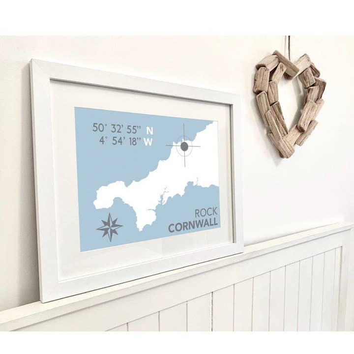 Rock Coastal Map Print for wholesale by SeaKisses