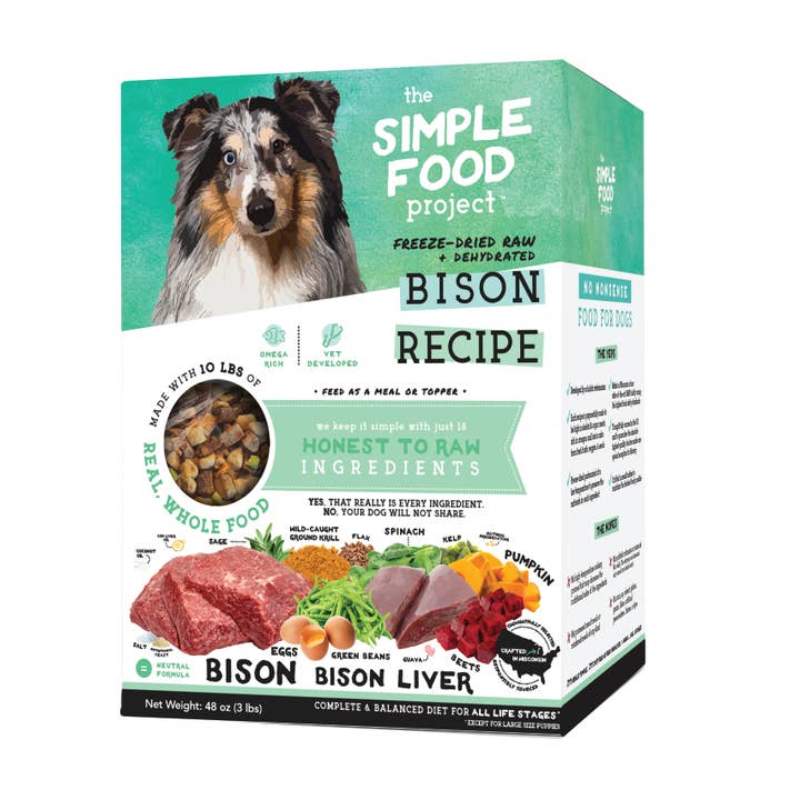 The Simple Food Project - Wholesale Pet Food - Dog - Bison Recipe for Dogs