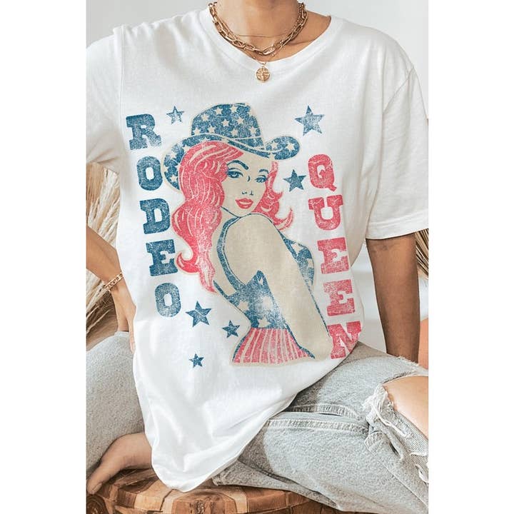 Rodeo Queen - top oversized por atacado de Paperdoll