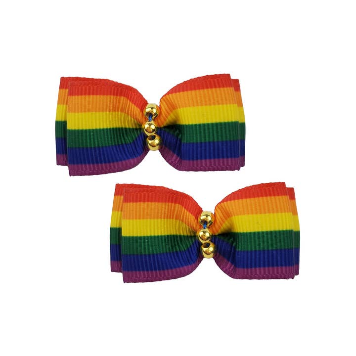 Barker's Bowtique - Wholesale Pet Bow Tie - Dog - Rainbow Canine Clips