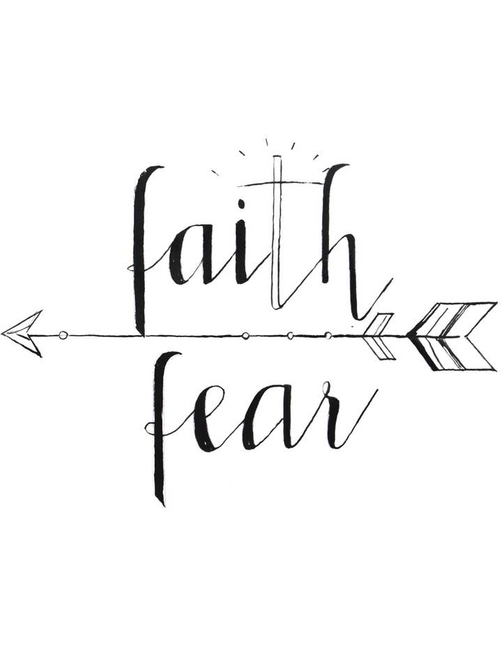 Faith Over Fear 8x10 Impresión para venta al por mayor de The Painted Katie