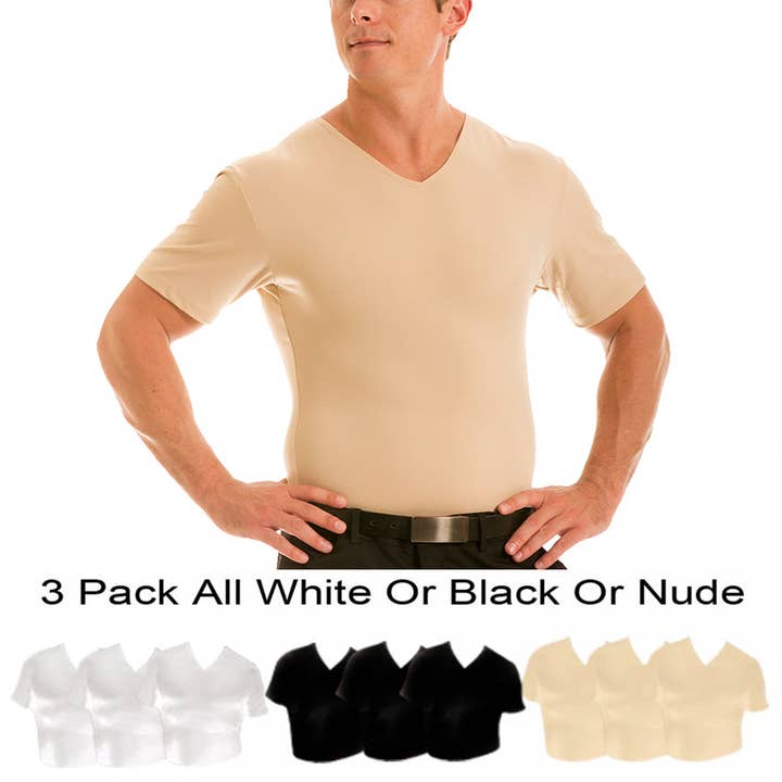 InstantFigure - Wholesale T-shirt – men's - 3-Pack Insta Slim I.S.Pro USA Big &Tall Compression V-Necks VS0003BT10