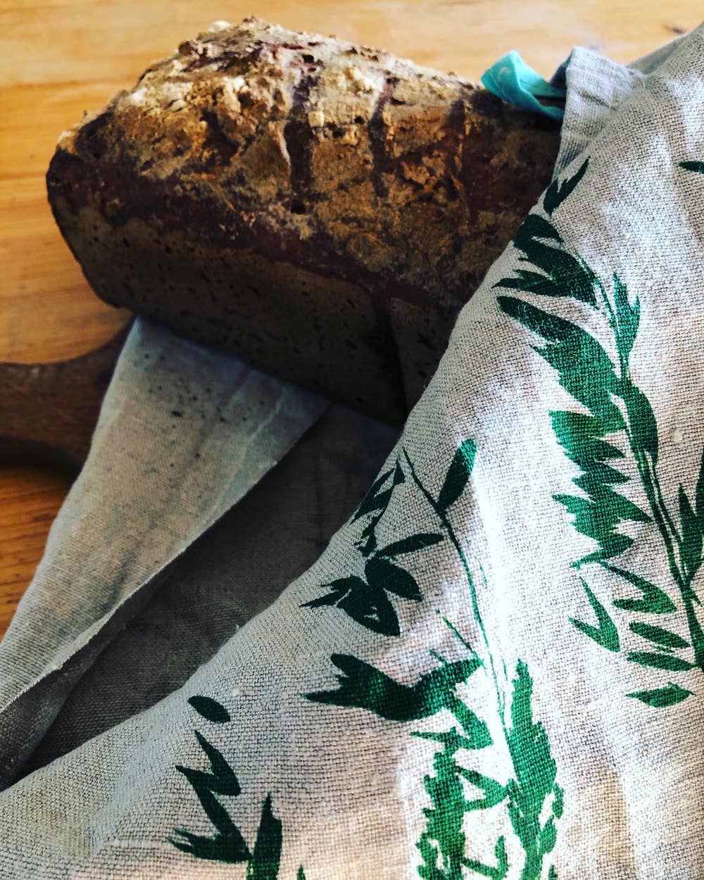 Manufaktur BLAUSIEB - Vendita all'ingrosso Strofinacci - strofinaccio naturale in lino 100% con stampa avena selvatica2