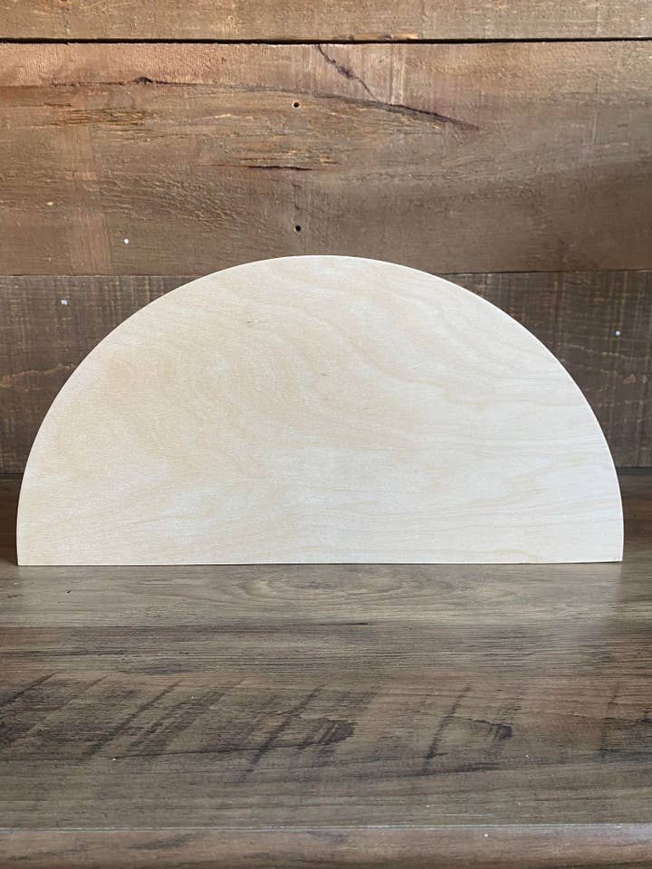 Blank Semi-Circle Wood Cuts - 16" Diameter for wholesale by Blank Supply