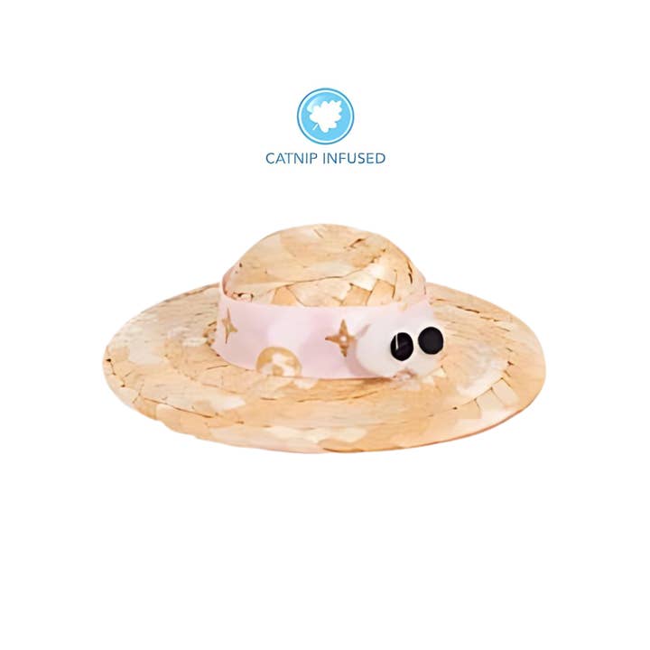 WufWuf - Wholesale Pet Toy - Cat - World of Pets Straw Hat Cat Toy with Catnip