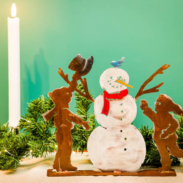Elegant Garden Design – Großhandel Weihnachtsschmuck – Schneemann und Kinder Pop-Up - Gemalt2