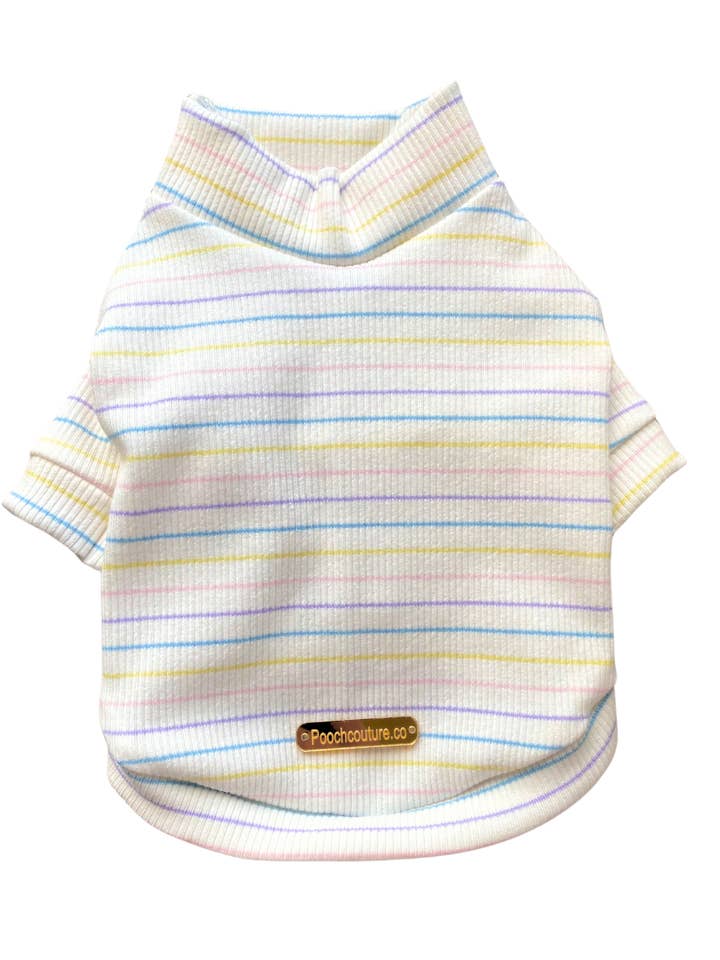 Pastel Striped Turtleneck for wholesale by Pooch Couture Apparel