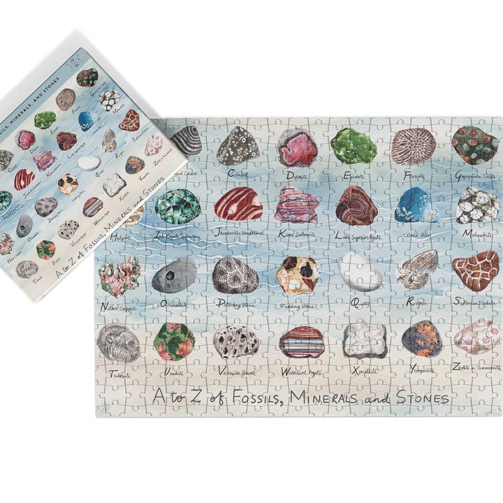 A to Z Fossils and Rocks 1000 Piece Puzzle for wholesale by June Apothicarie