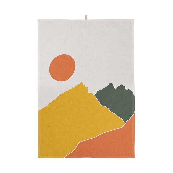 Autumn Mountain tea towel for wholesale by Coast and Valley