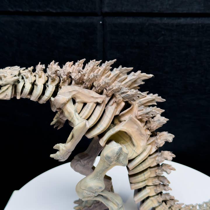 August Art House – wholesale Decorative figurine – Fully Articulated Skeletonized Godzilla Figure Poseable Fossil Toy2