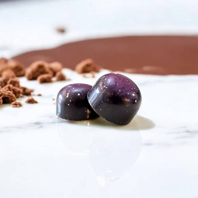 Midnight Sky - Bulk BonBons 12 piece Tray for wholesale by J. Patrice Chocolate Studio