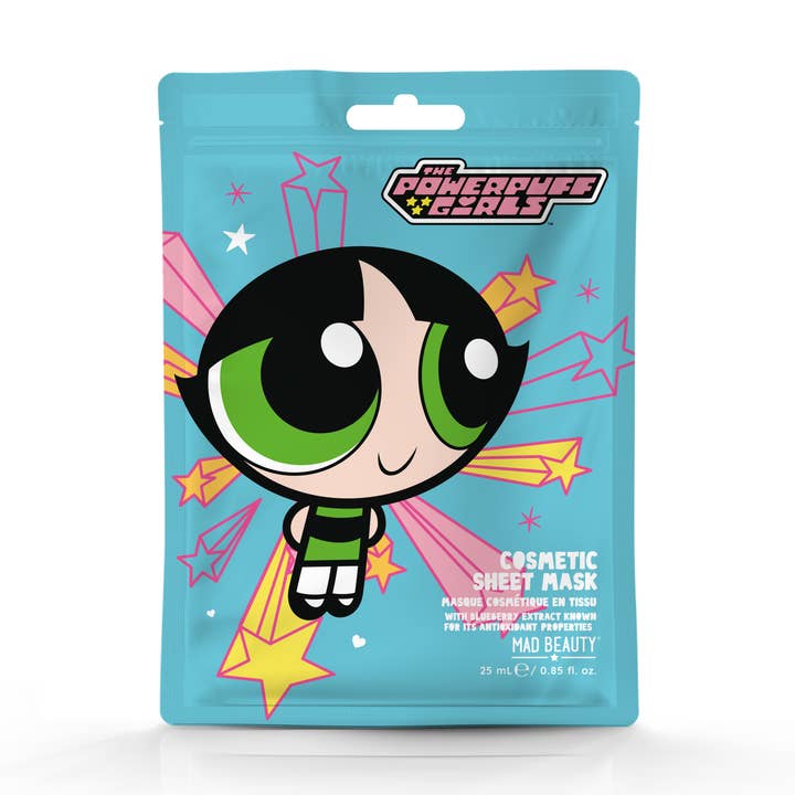 Powerpuff Girls Cartoon Cute Cosmetic Sheet Mask - Buttercup for wholesale by Mad Beauty USA LLC
