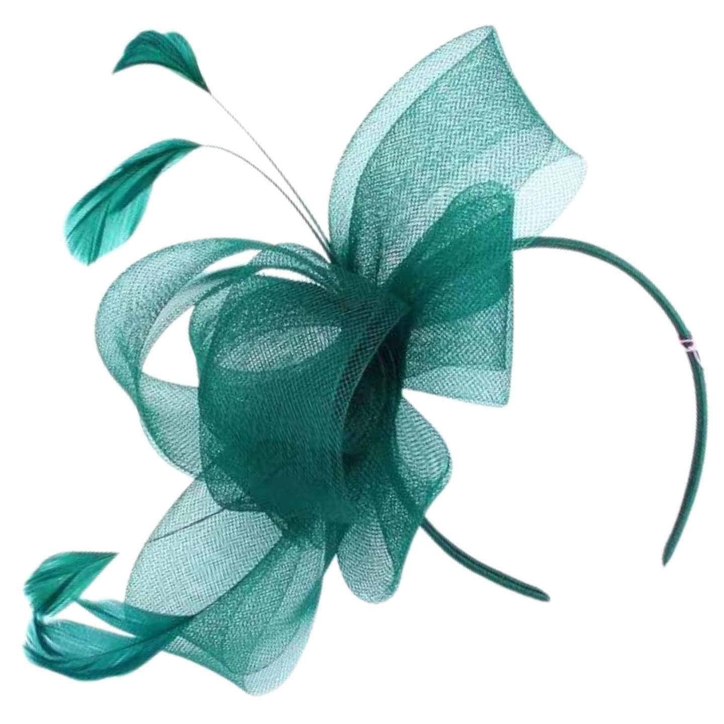 Topkids Accessories - Wholesale Fascinator Hat - Women's - Looped Net & Feather Fascinator Headband Hair Band Fascinators Fascinator Hats6