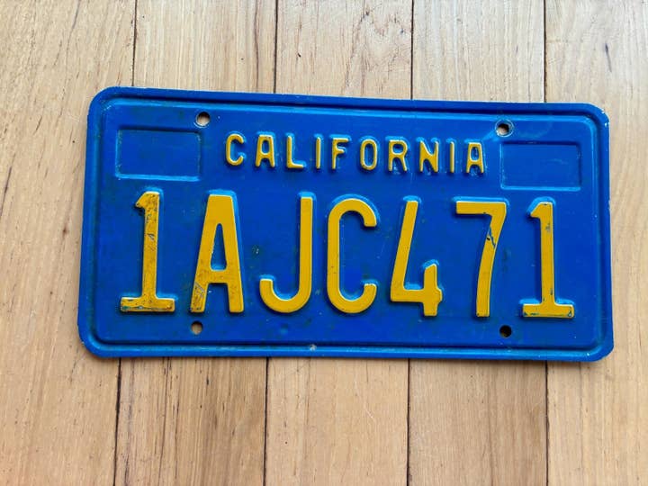 Plaque d'immatriculation de base de Californie de 1970 pour la vente par RusticPlates