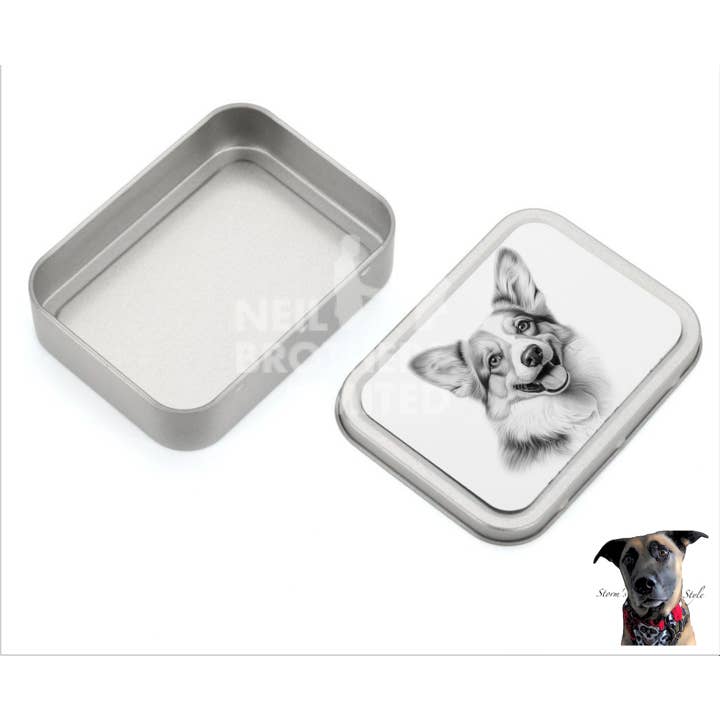 Storms Style - Wholesale Pet Treat Jar - Dog - Black and Grey Small Dog Metal Treat Tin - lots of breeds16