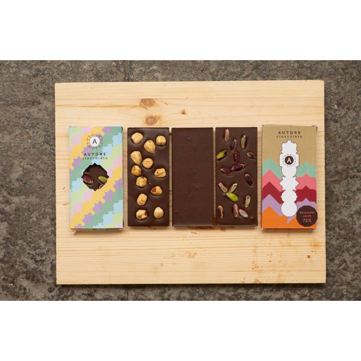 BARRAS DE CHOCOLATE SORTIDO 50 g — 1.76 oz por atacado de Autore Chocolate