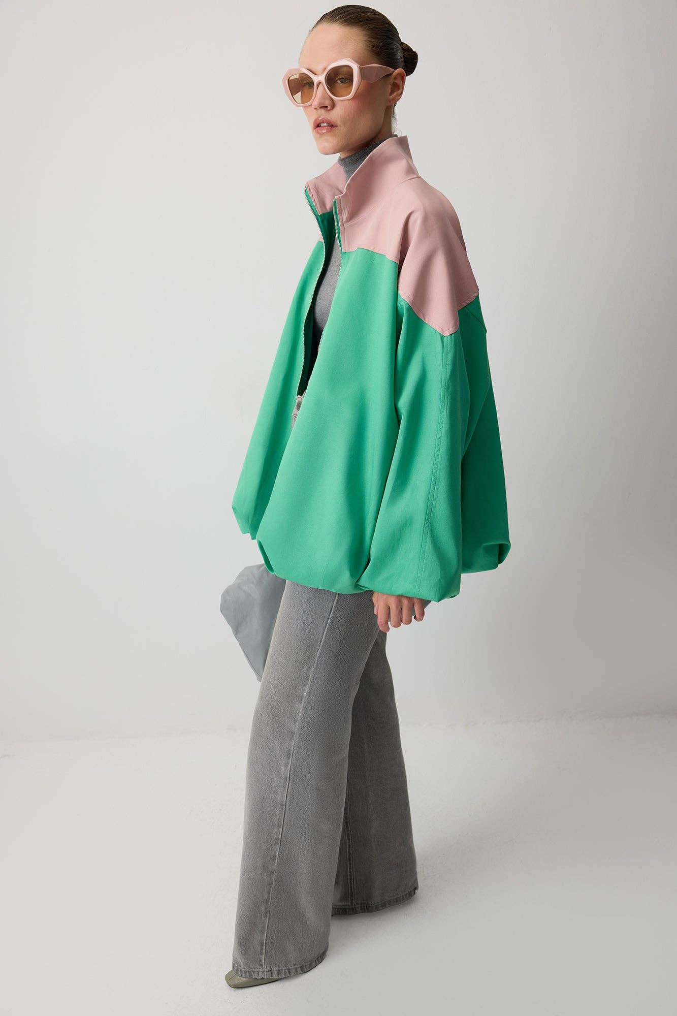 Yeşil GEVOERDE LINNEN BALLONJAS voor groothandel op Faire4