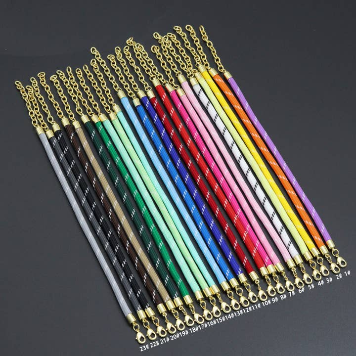 BestBeads&Beyond - Wholesale Jewelry Set - Vibrant Rope Cord Bracelet Necklace, Cord Necklace Bracelet, sku#EF8301