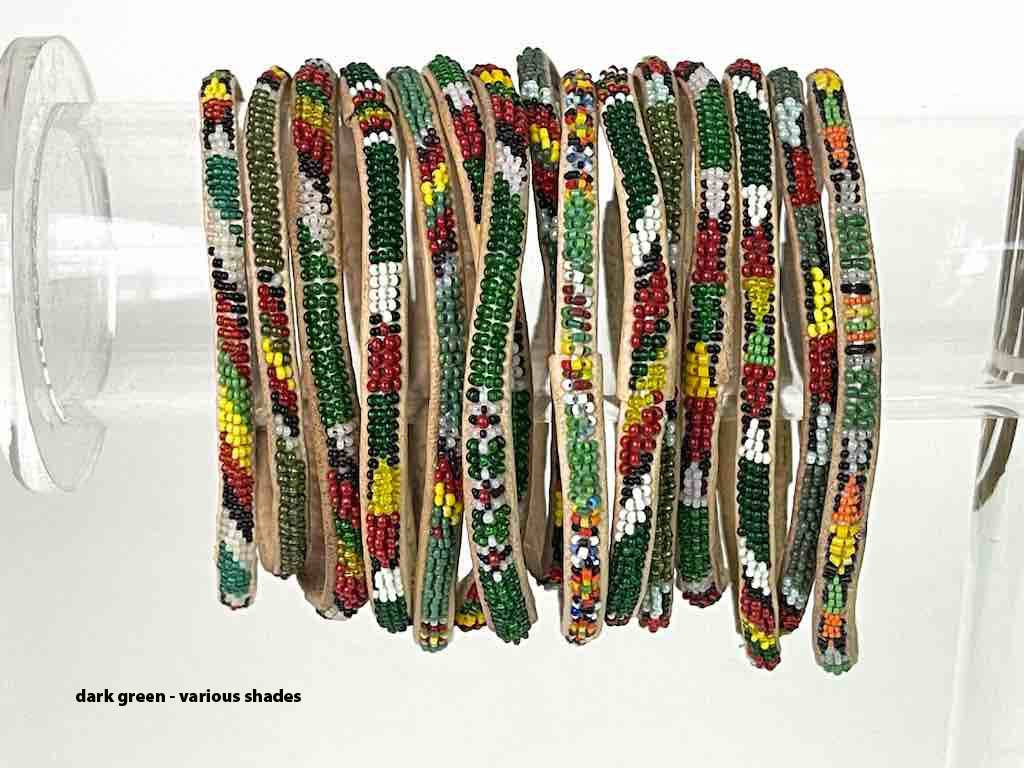 The Niger Bend - Vendita all'ingrosso Bracciale con perline - Sahara - Braccialetto in pelle Mali con perline5