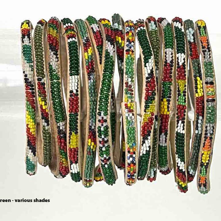 The Niger Bend - Vendita all'ingrosso Bracciale con perline - Sahara - Braccialetto in pelle Mali con perline5