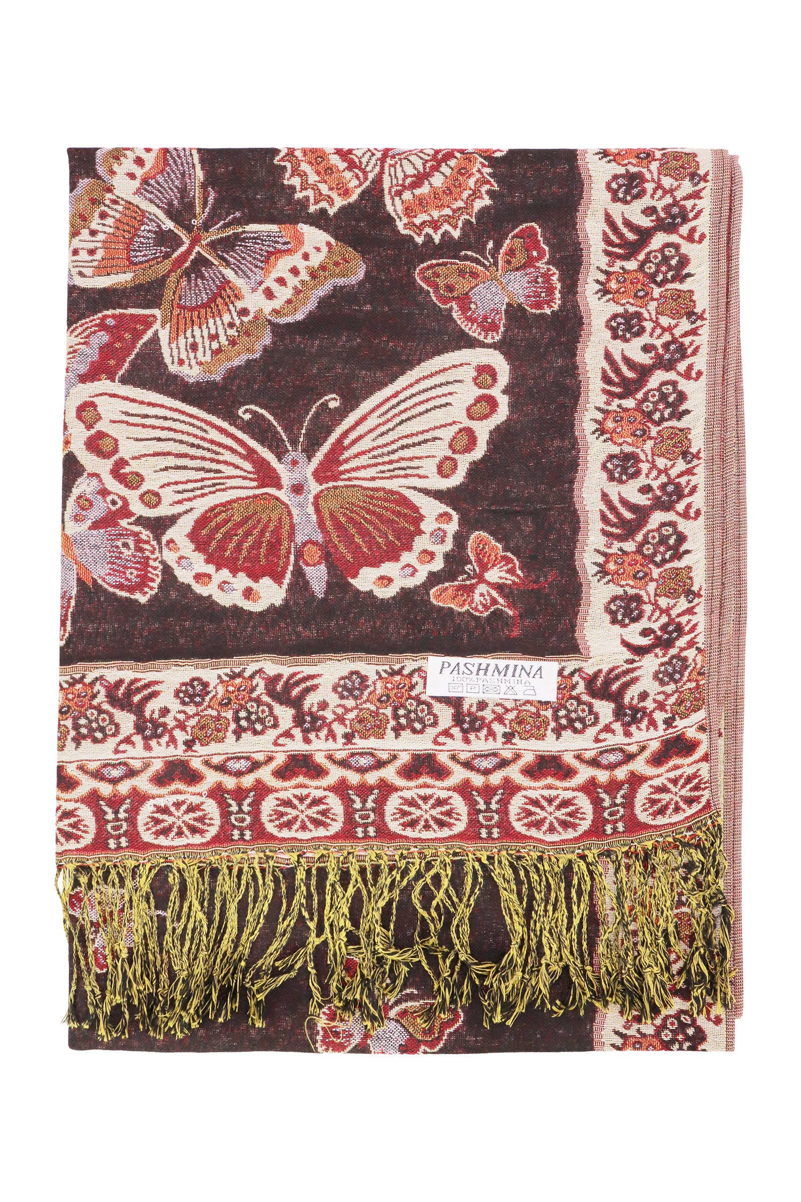 ASSORTED Bohemian Floral Butterfly Pashmina Shawl for wholesale on Faire9