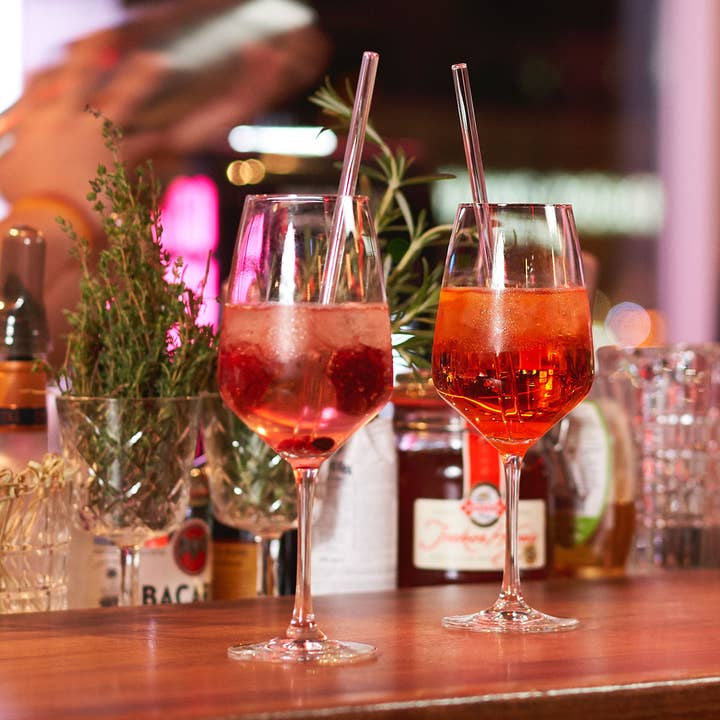 Glastrinkhalme by OPTITHERM - Vente Paille - 10 pailles en verre de couleur (ambre, ambre clair, jaune, gris, vert)4