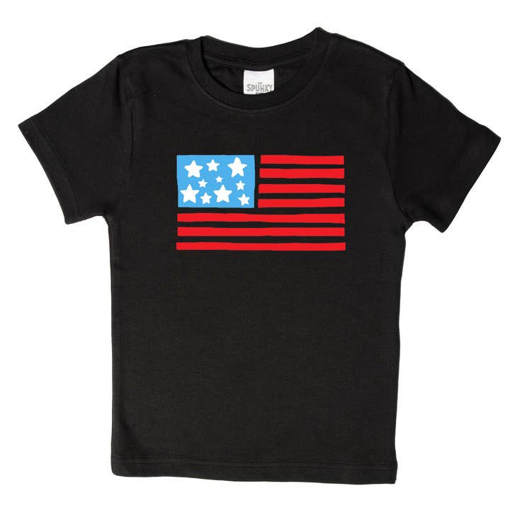 Algodón Orgánico Bandera de Estados Unidos 4 de Julio Body Bebé Niño Camisa para venta al por mayor de Spunky Stork