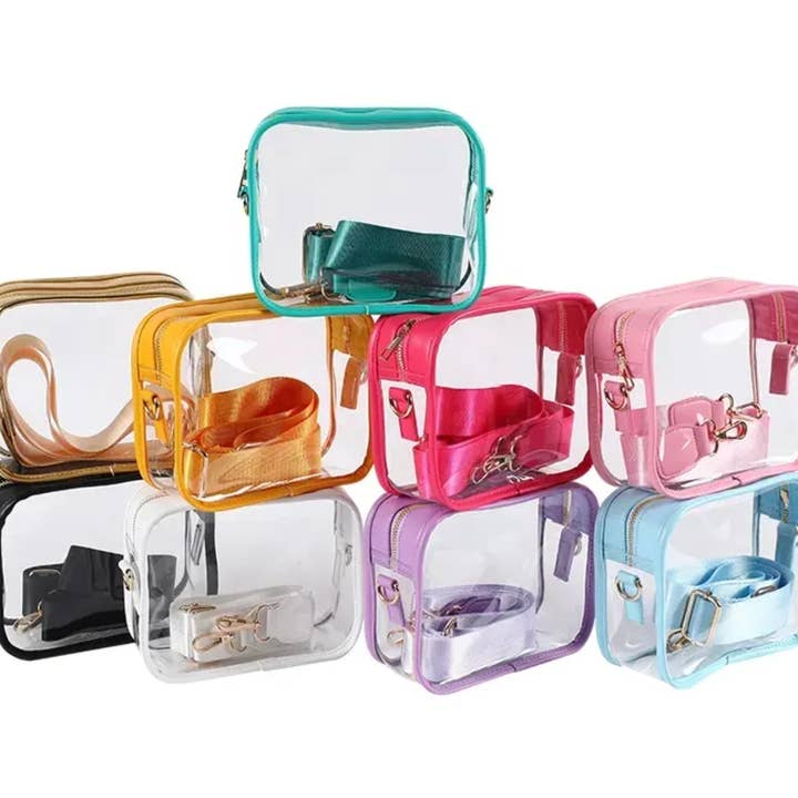 The Loki Shop – wholesale Crossbody bag – Women's – Clear Crossbody Purse Stadium Bag with Adjustable Strap
