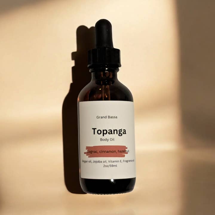 Topanga Body Oil (2 oz) for wholesale by Grand Bassa Candle Co.