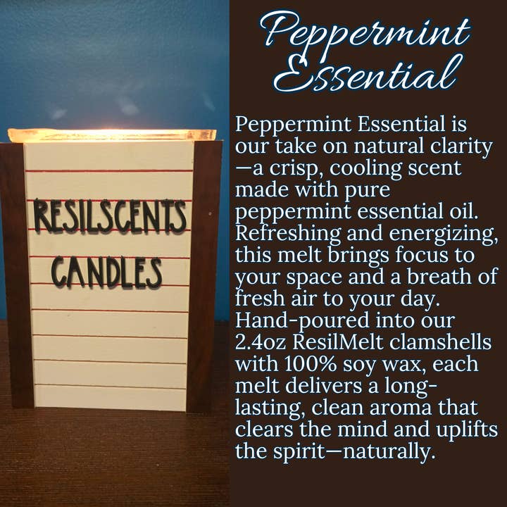 ResilScents WholeSale - Wholesale Wax melt - Peppermint Essential ResilMelt – 2.4oz Soy Wax Melt | Pure Peppermint Essential Oil3