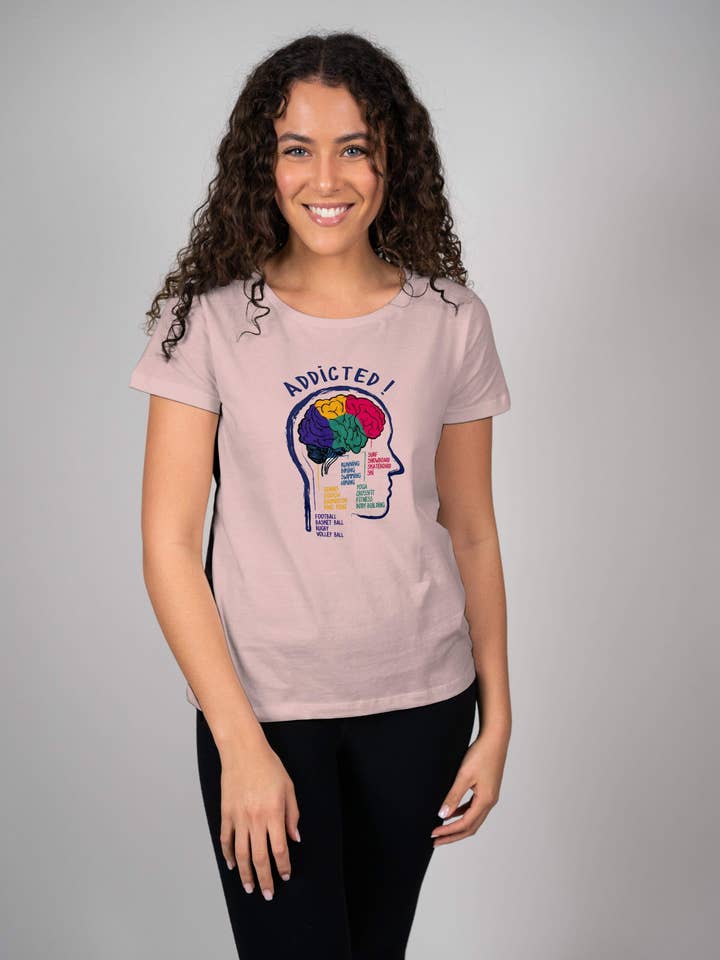 Women's "Addicted" T-shirt for wholesale by LEMON T