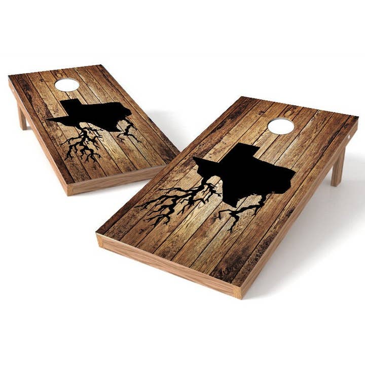 Enveloppes Texas Roots Cornhole - Cornhole Wraps - Cornhole Skins - Enveloppe en vinyle - Ensemble laminé pour la vente par Cornhole Stop, LLC