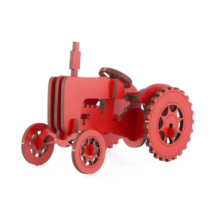 Tractor Wooden Kitset (Medium), 3D Puzzle for wholesale by LITTLE AND WOOD