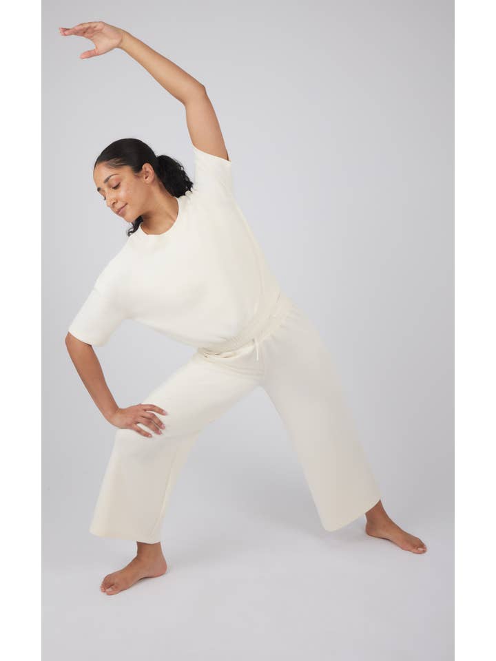90 Degree by Reflex - Wholesale Lounge Set - Women's - Women's Scuba Crew Neck Top and Wide Pant - 2 PC SET