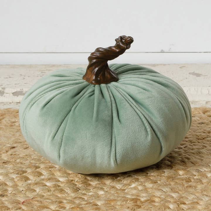 Velvet Pumpkin, Green (Pk/02) for wholesale by Audrey's Home & Gift