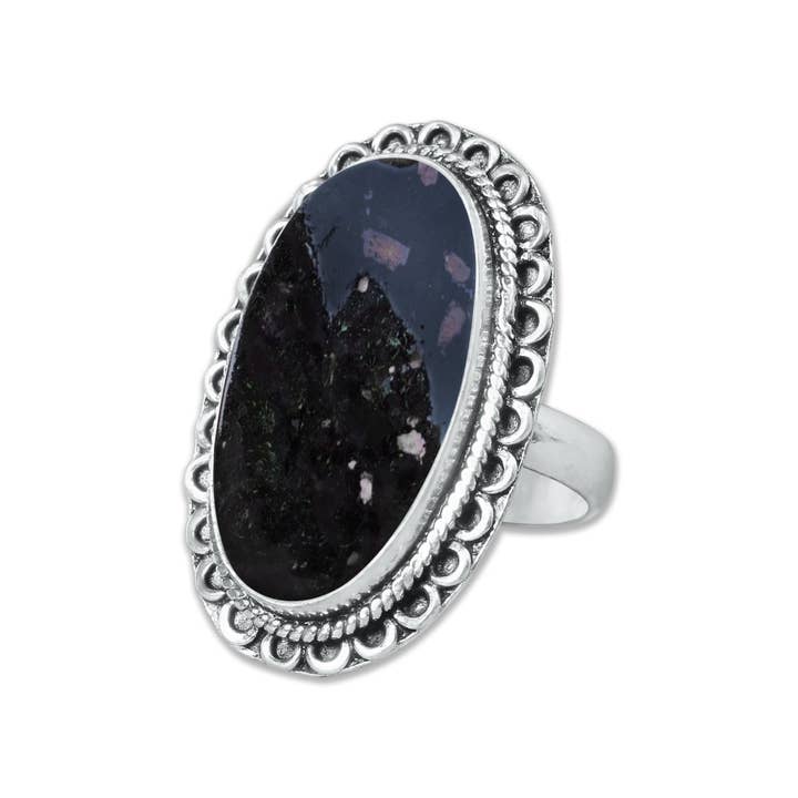 Handmade Jewels - Wholesale Multi-Stone Ring - Nuummite Rings – Handmade, Silver-Plated, Grounding (Made To Order)13