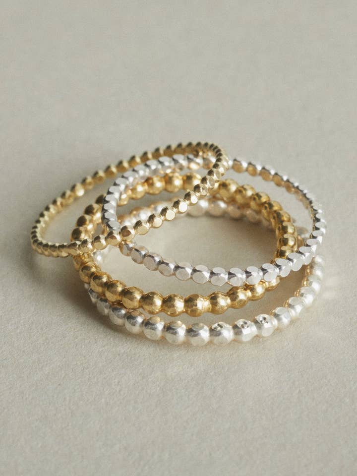 Anel em negrito Petit Point por atacado de COCii JEWELRY