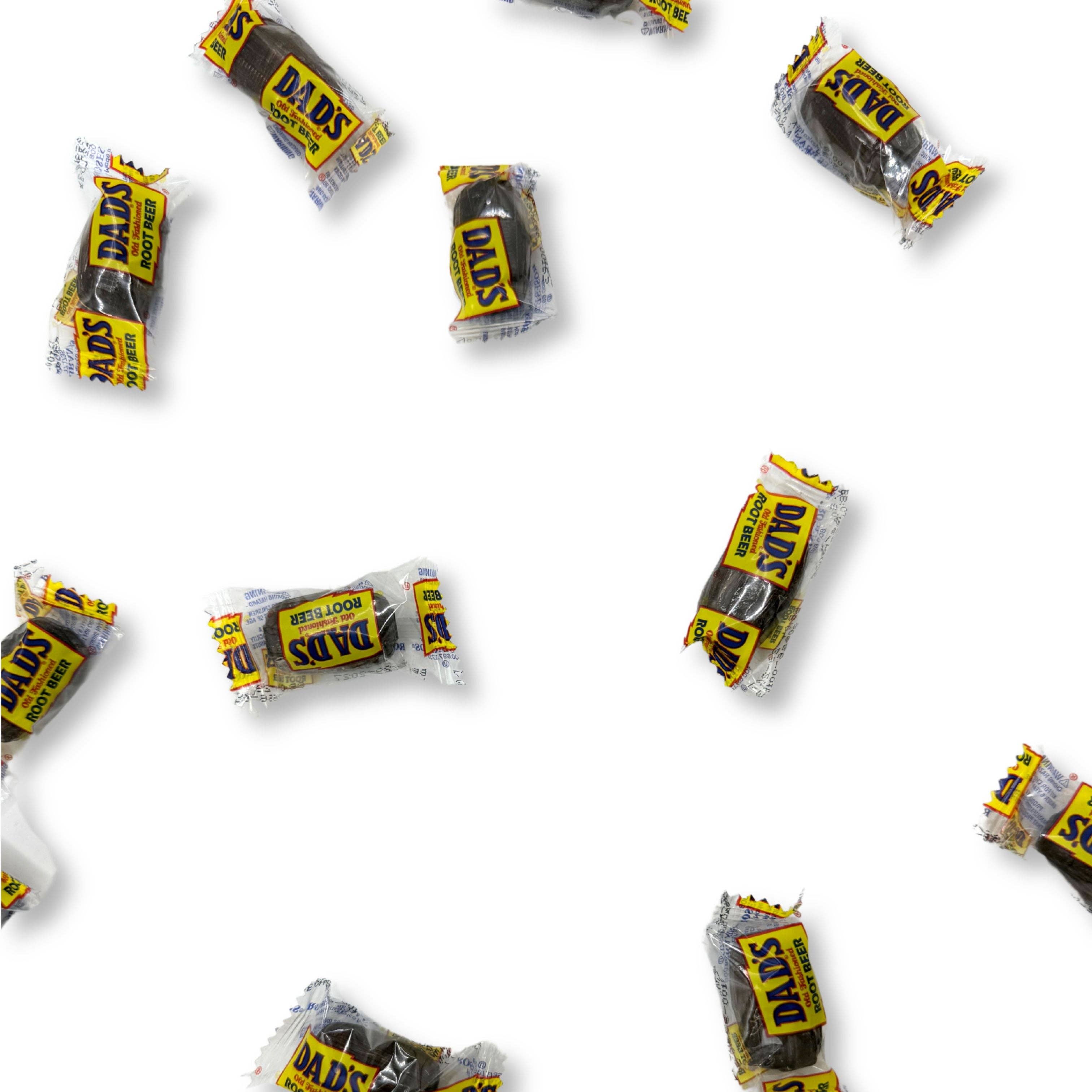 Candy In Bulk - Vente Bonbons durs - Bonbons durs en forme de tonneaux de Root Beer Dad's – Emballés individuellement – Pack économique en vrac1